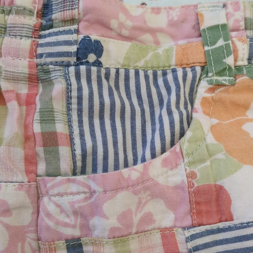 Gymboree | Cotton Madras Shorts- Stitched Patchwork | 18-24 M